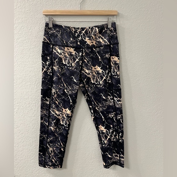 Women's Constantly Varied Gear Fitness Leggings Gold Marble Gym Leggings- Size M - Picture 1 of 7